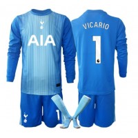 Koszulka piłkarska Tottenham Hotspur Guglielmo Vicario #1 Bramkarska Strój wyjazdowy dla dzieci 2025-26 tanio Długi Rękaw (+ Krótkie spodenki)